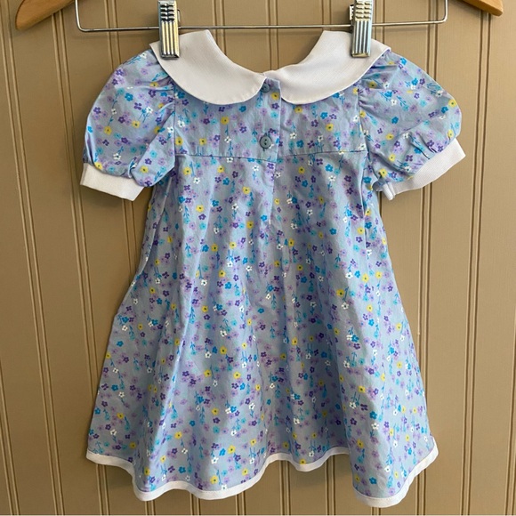 Vintage 100% Cotton Cherokee Baby Floral Bibbed Dress Baby Size 18 months - Picture 4 of 6